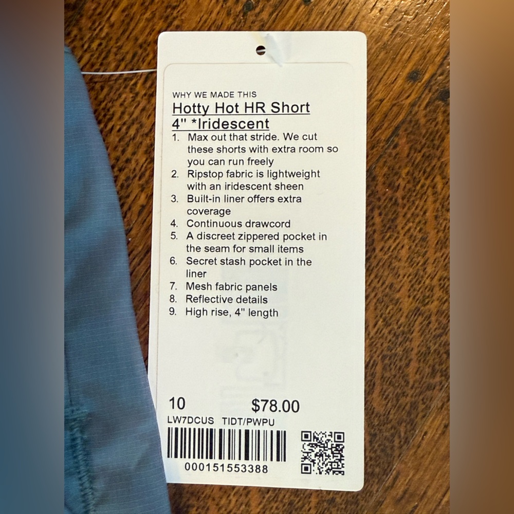 Lululemon Hotty Hot HR short - NWT rare 4” iridescent - Picture 5 of 7